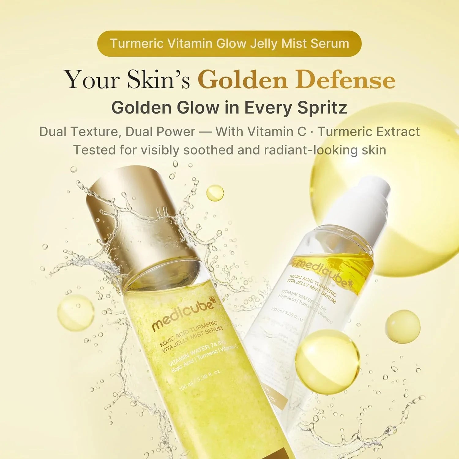 Medicube Kojic Acid Turmeric Vitamin Gold Jelly Mist Serum 100ml