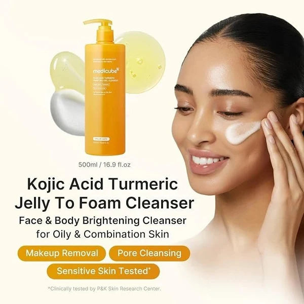 Medicube Kojic Acid Turmeric Gel To Foam Cleanser 500ml