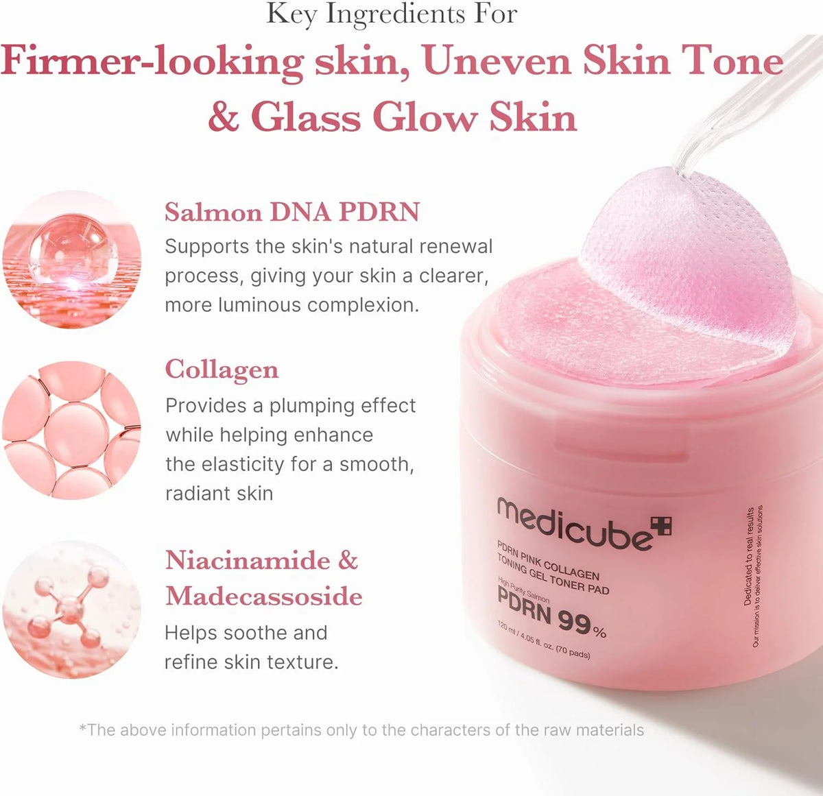 Medicube PDRN Pink Collagen Gel Toning Pad (70 Pcs)