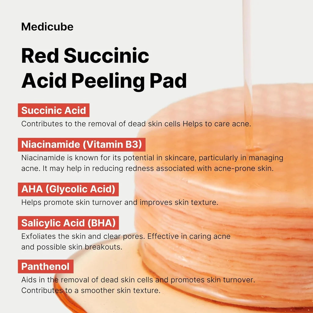 Medicube Red Succinic Acid Pads